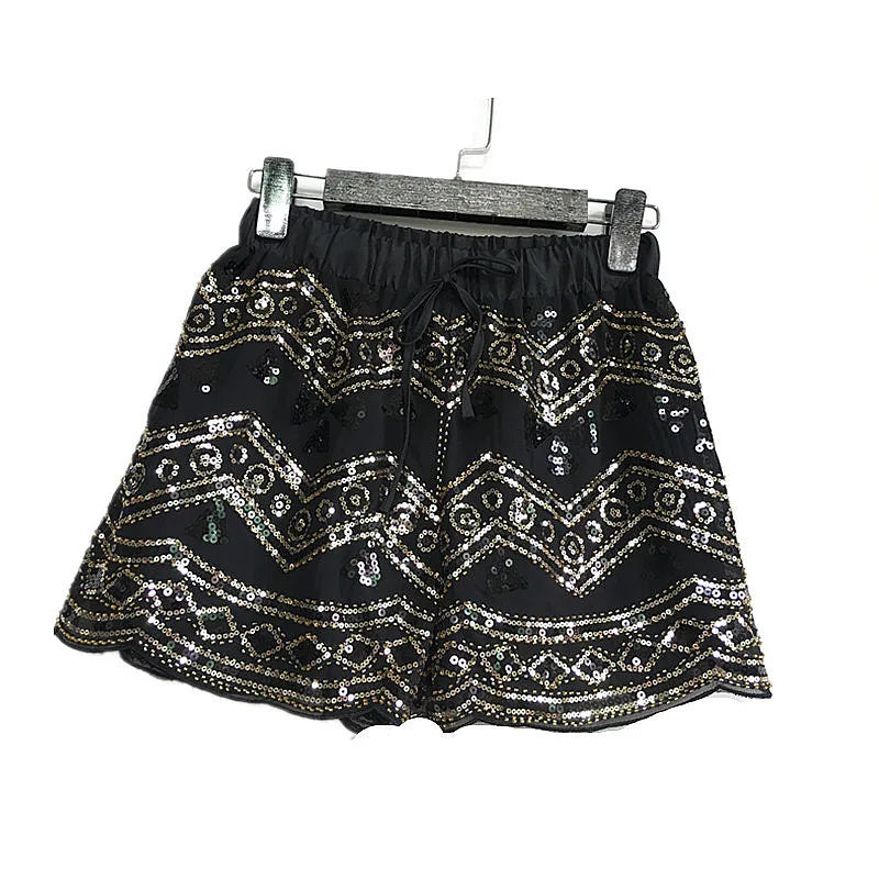 Kurzes Kleid mit Pailletten für Damen