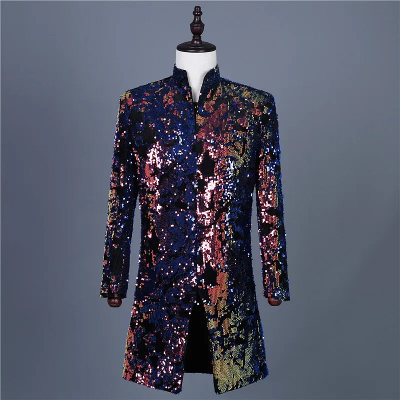 Dreiviertel-Pailletten-Jacke für Herren