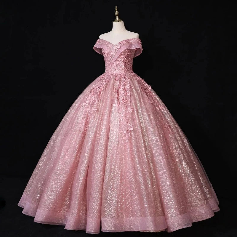 Bal Rosa Pailletten Kleid