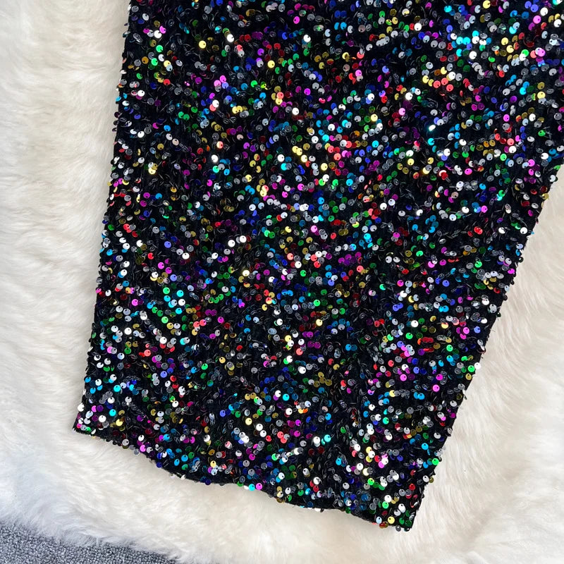 bunte Paillettenrock