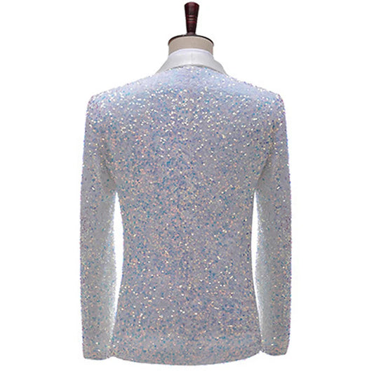 Herren Anzugjacke mit Pailletten