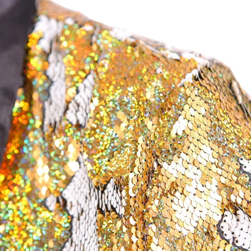 Anzugjacke mit Pailletten im zweifarbigen Design