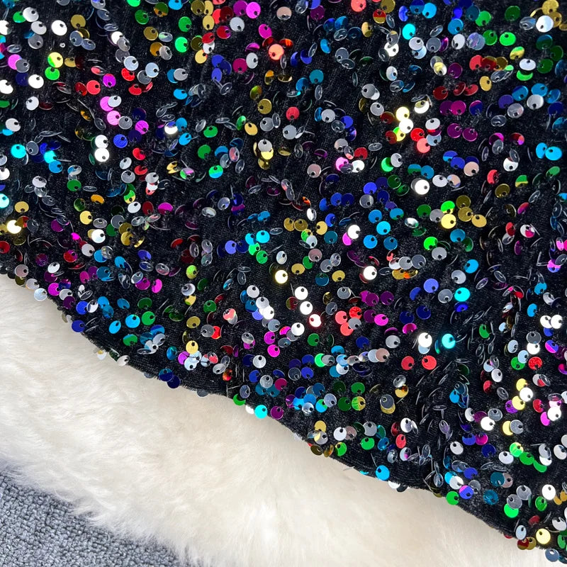 bunte Paillettenrock
