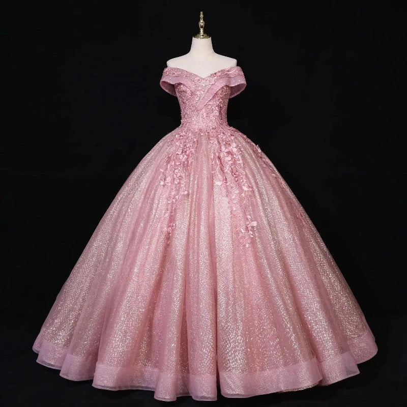 Bal Rosa Pailletten Kleid