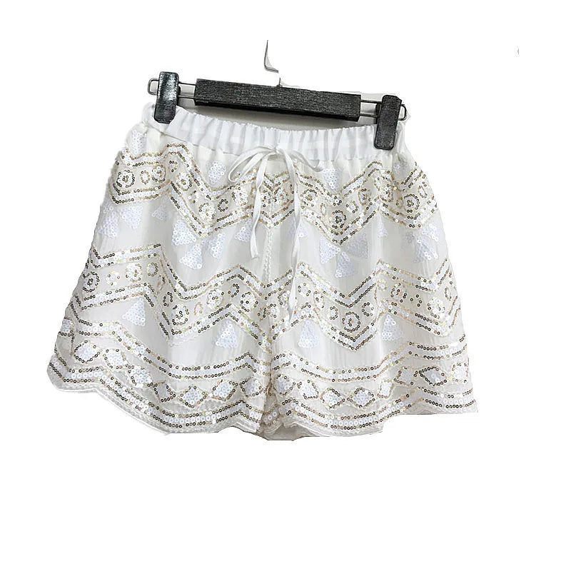 Kurzes Kleid mit Pailletten für Damen