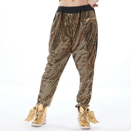 Goldene Paillettenhose für Damen