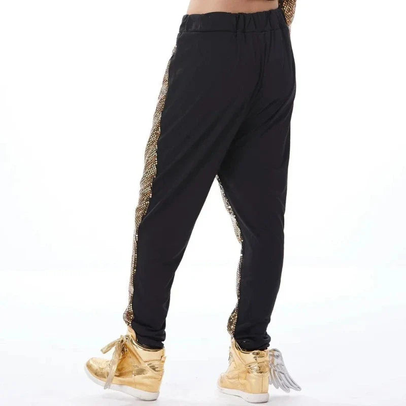 Goldene Paillettenhose für Damen