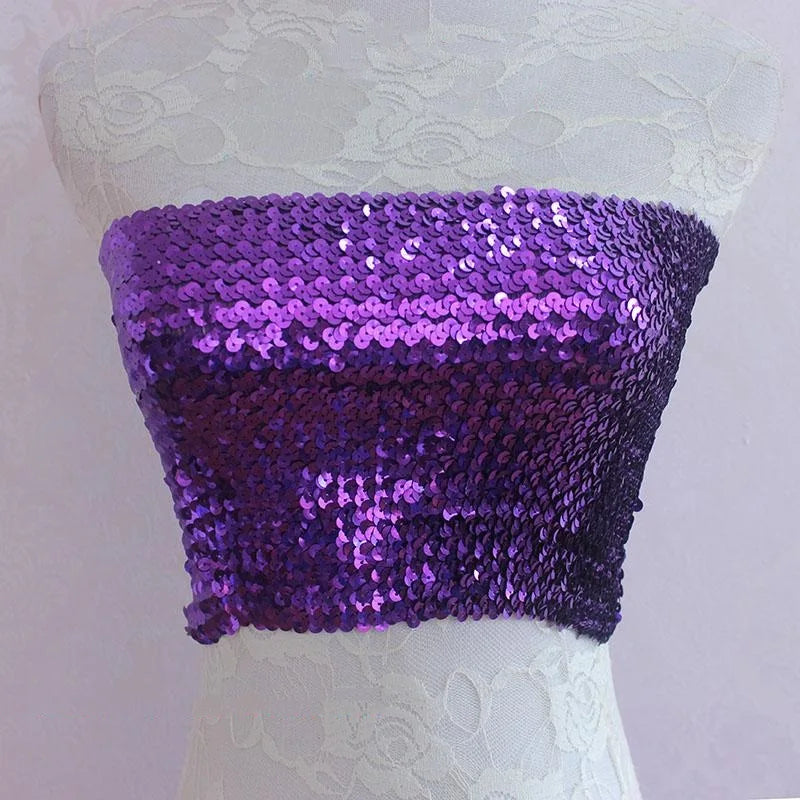 Crop Top Bustier Pailletten