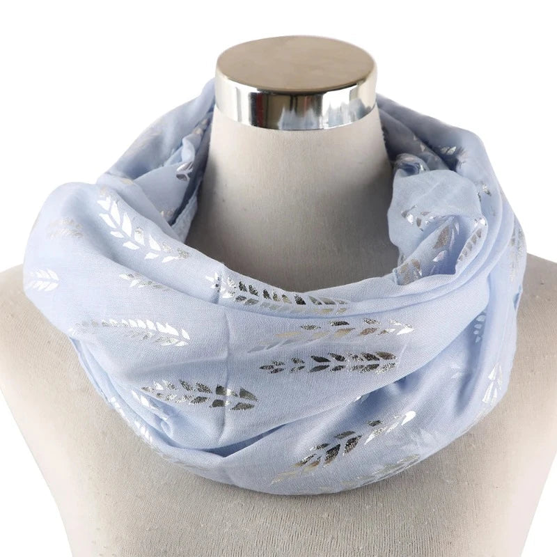 Snood aus silbernem Weizenblatt