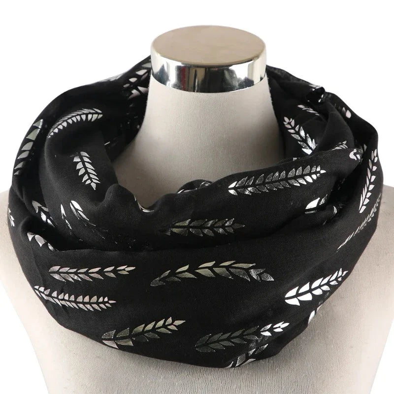 Snood aus silbernem Weizenblatt