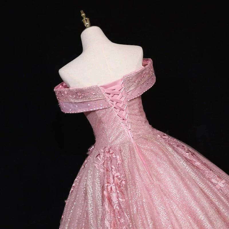 Bal Rosa Pailletten Kleid