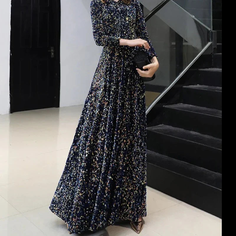 Schwarzes Pailletten Kleid