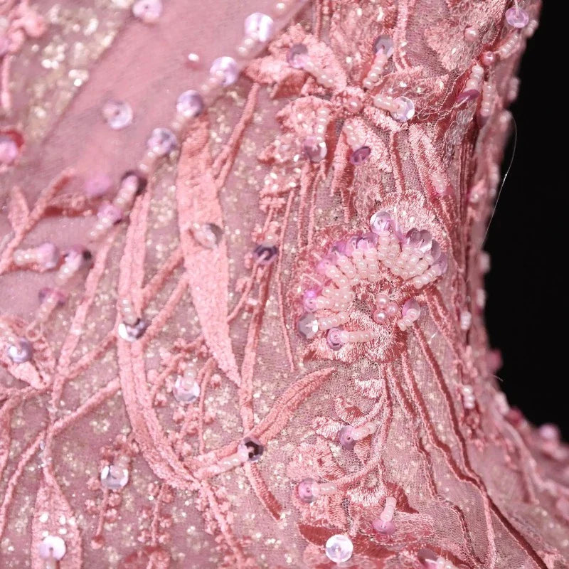 Bal Rosa Pailletten Kleid