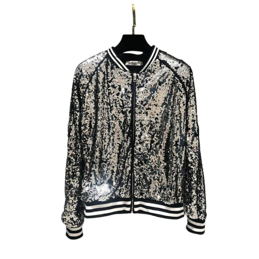 Herren Pailletten Jacke Bomber Baseball