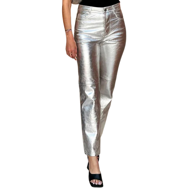 Silberne Damenhose