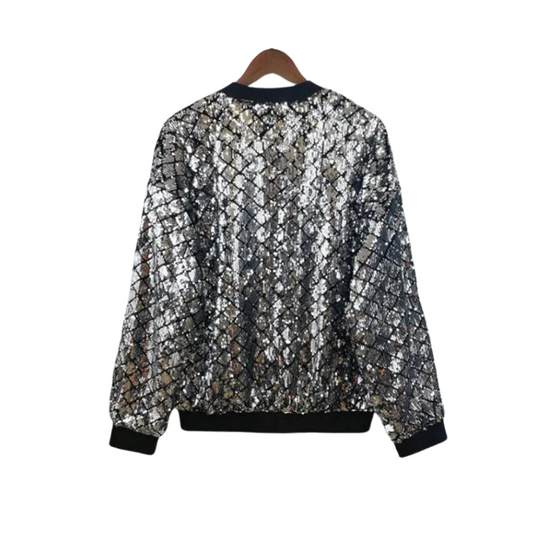 Herren Paillettenjacke Bomber