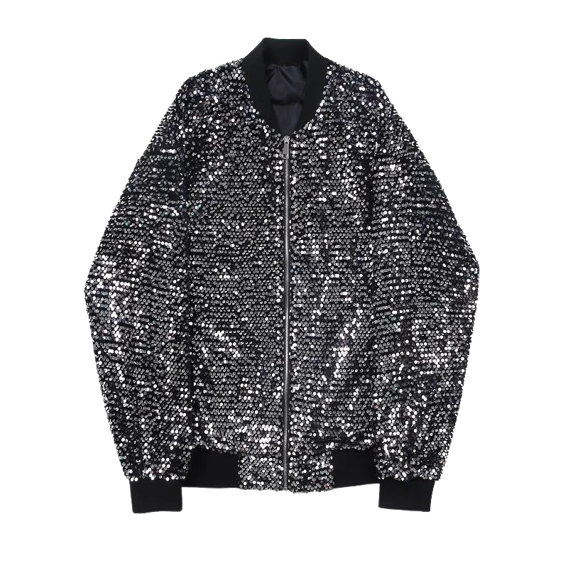 Bomberjacke mit Pailletten für Herren