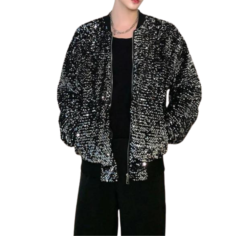 Bomberjacke mit Pailletten für Herren