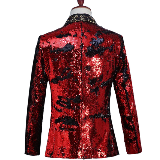 Männer Pailletten-Anzugsjacke
