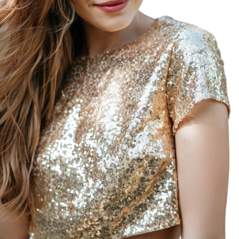 Cropped Top Paillette