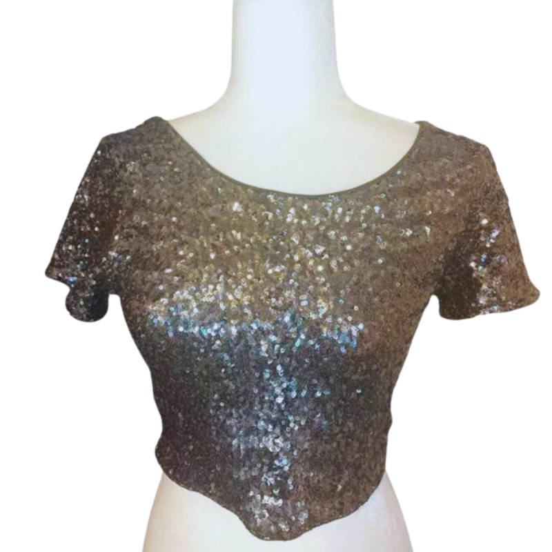 Cropped Top Paillette