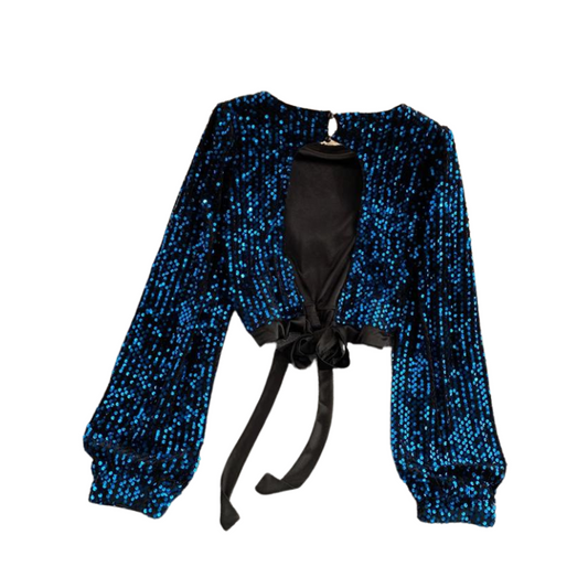 Top Pailletten Rückenfrei