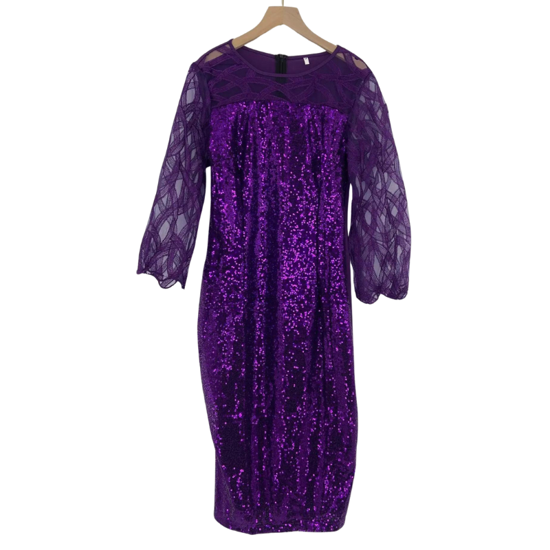 lange Robe mit Pailletten