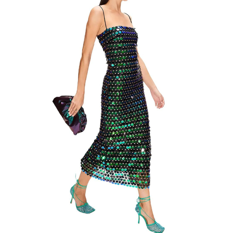 Sommerkleid mit großen Pailletten
