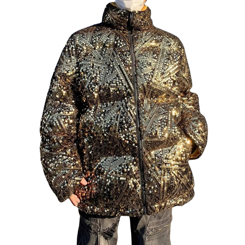 Daunenjacke mit Pailletten für Herren