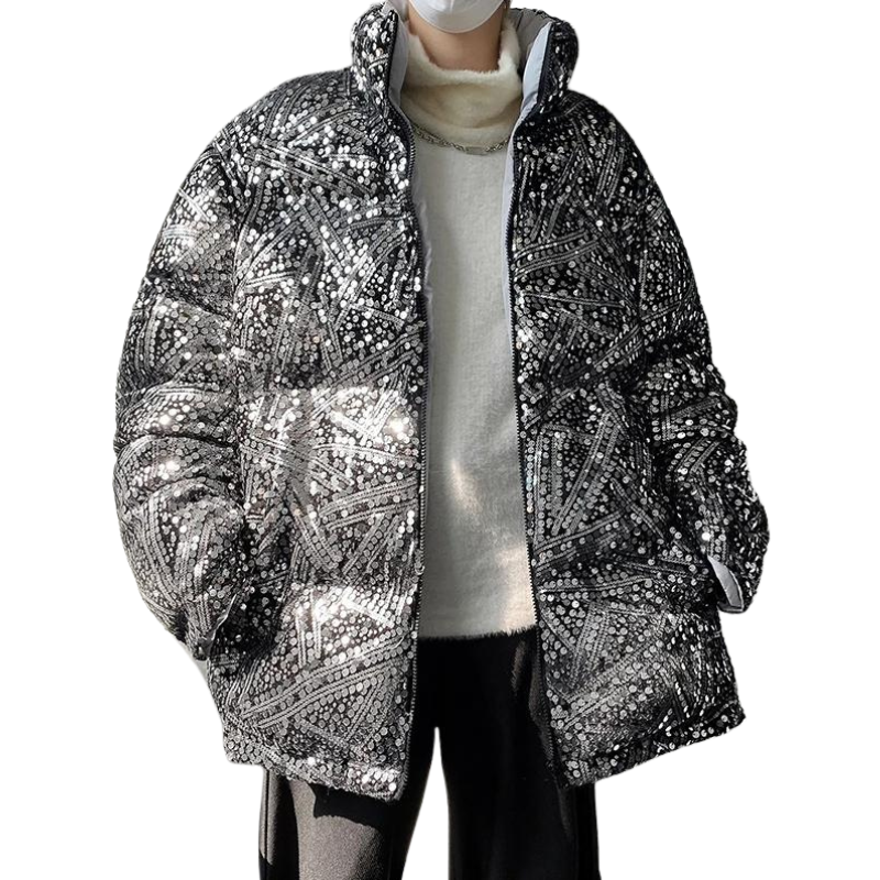 Daunenjacke mit Pailletten für Herren