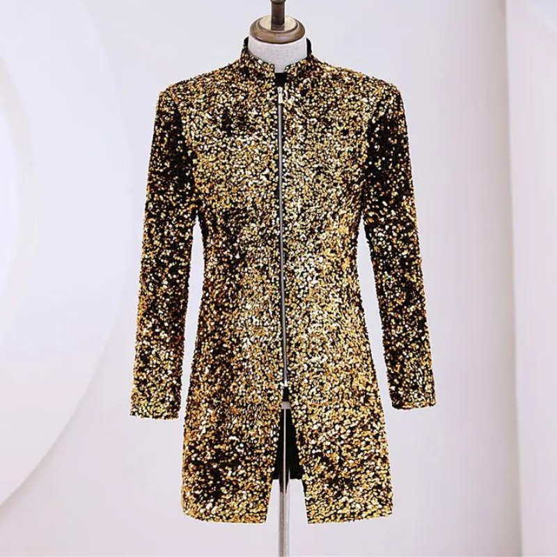Dreiviertel-Pailletten-Jacke für Herren