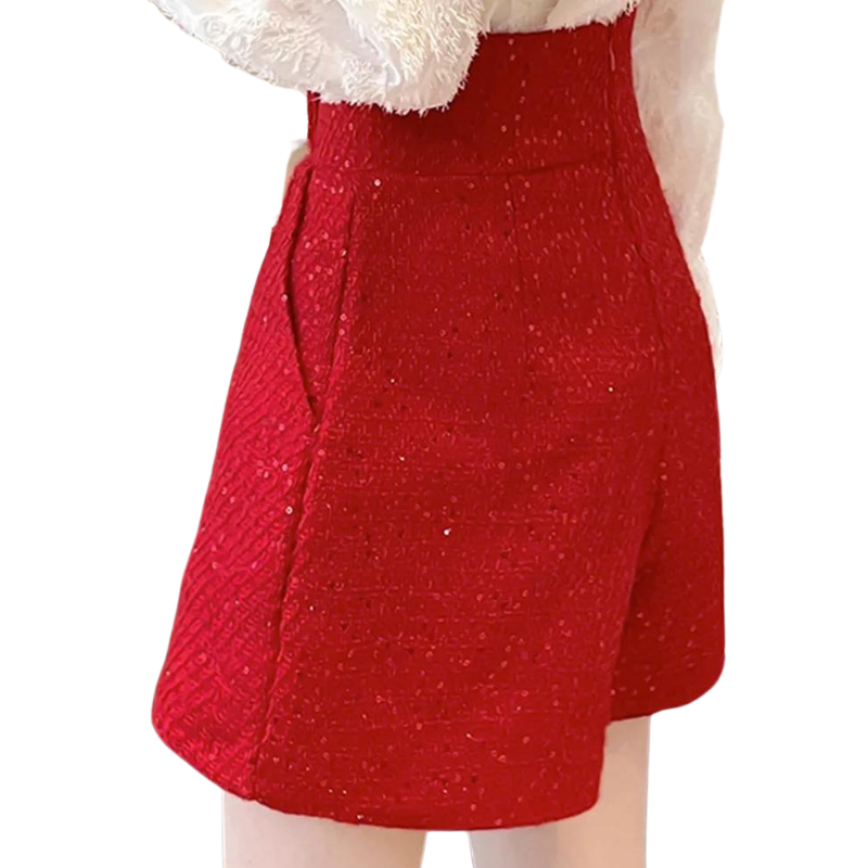 Kurze Pailletten Damen Vintage