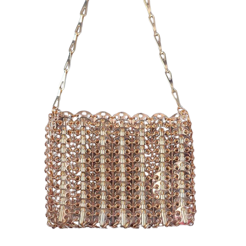 Metallic Silver Sequin Bag