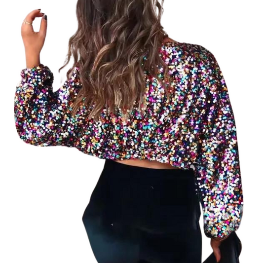 Top Pailletten Mehrfarben