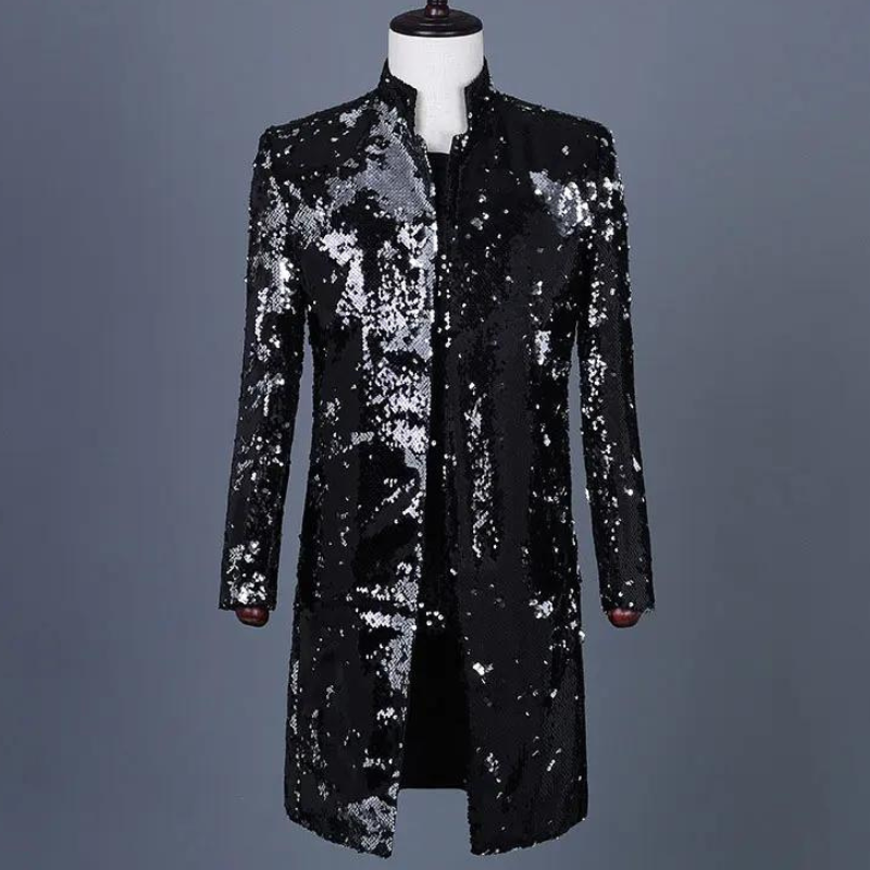 Dreiviertel-Pailletten-Jacke für Herren