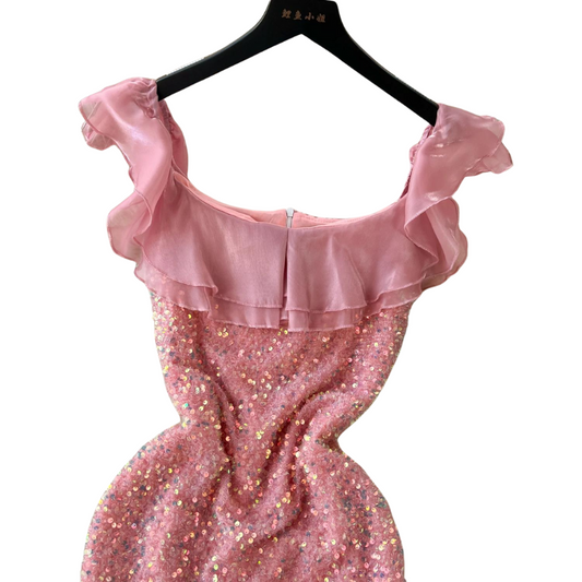 Pailletten-Kleid Rosa