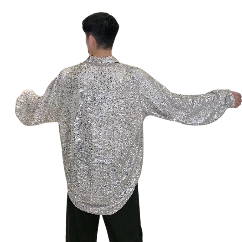 Herren Pailletthemden