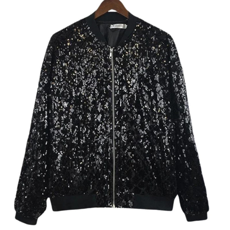 Herren Paillettenjacke Bomber