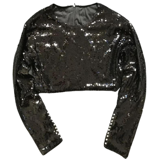 Top Pailletten Reißverschluss