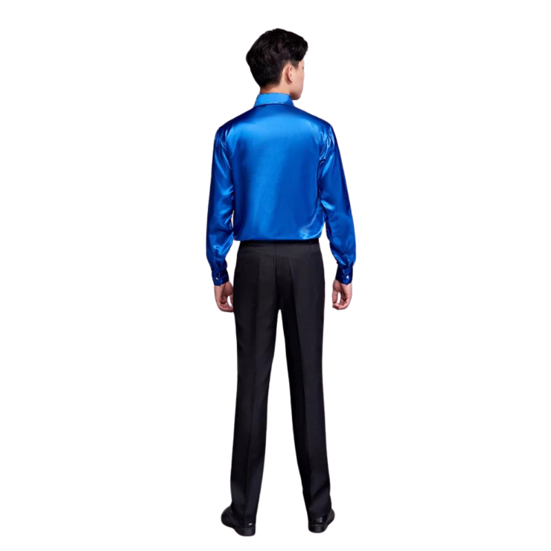Herren-Paillettenshirt aus Satin