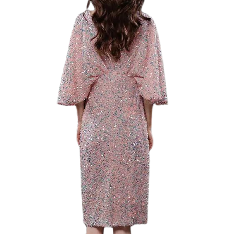 party Kleid mit Pailletten und Puffärmeln