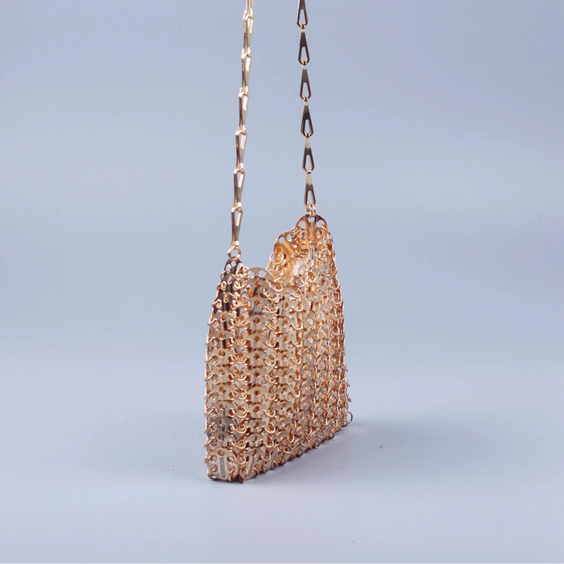 Metallic Silver Sequin Bag