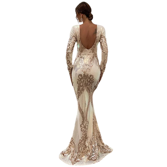 Robe Longue Paillette Elégante