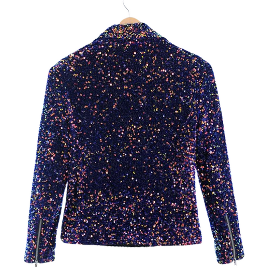 Motorradjacke mit Pailletten für Herren