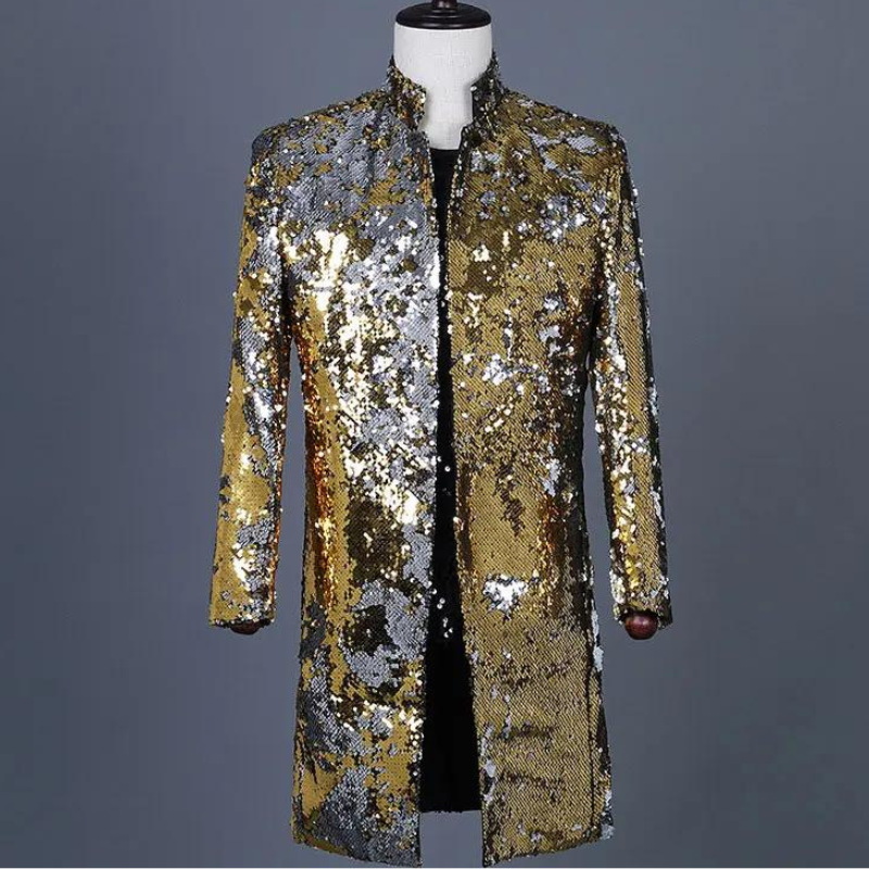 Dreiviertel-Pailletten-Jacke für Herren