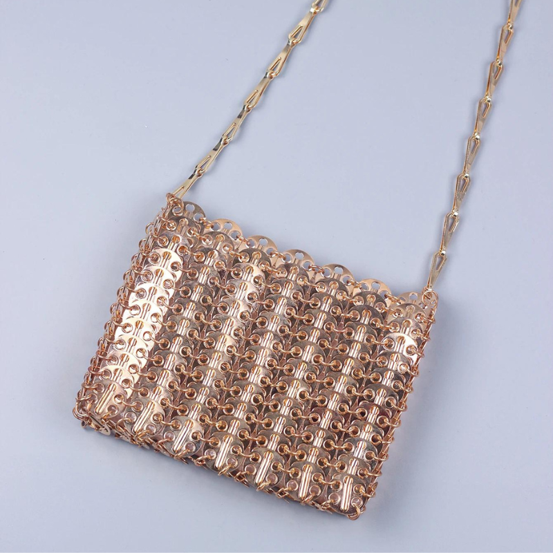 Metallic Silver Sequin Bag