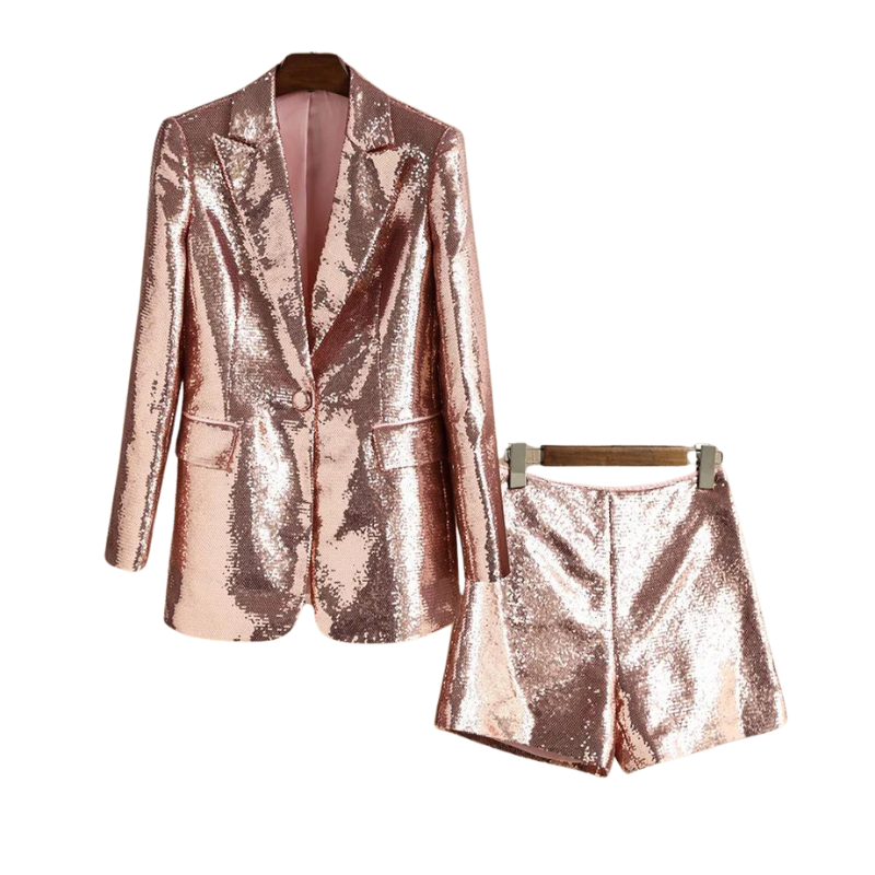 Paillettenkostüm mit Shorts
