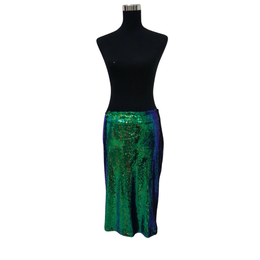 Rock mit Pailletten in Grün