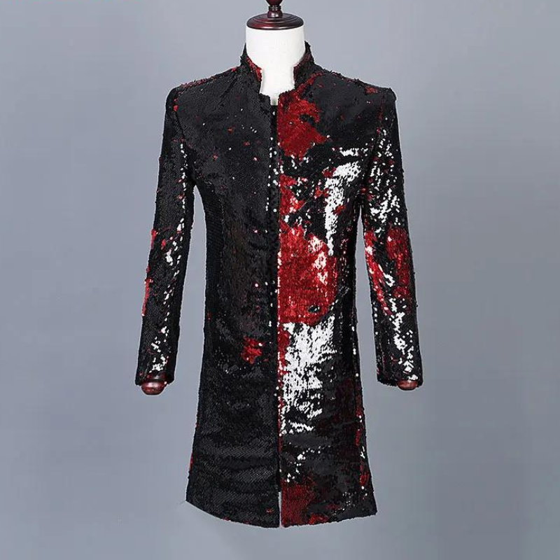 Dreiviertel-Pailletten-Jacke für Herren