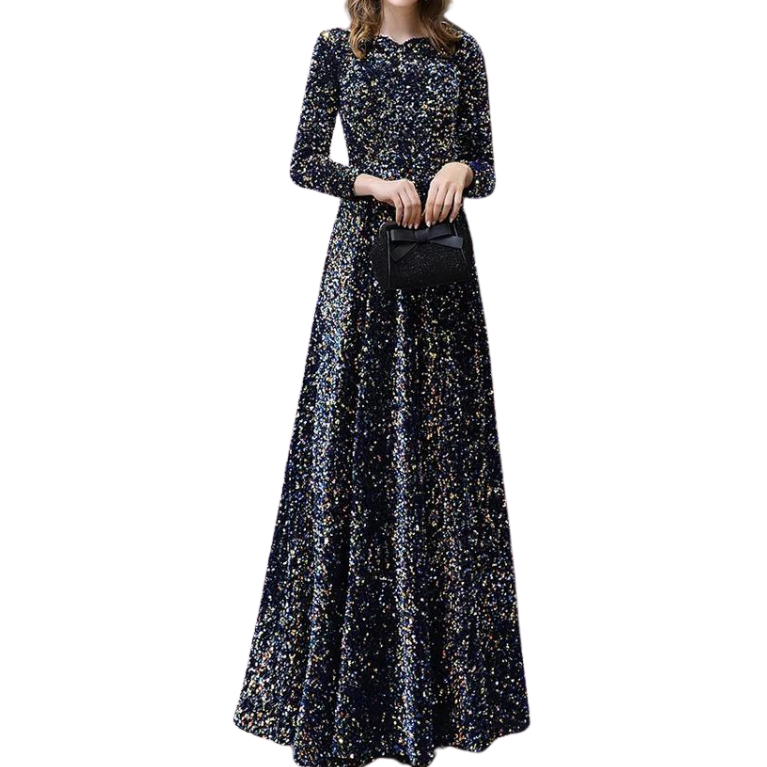 Schwarzes Pailletten Kleid